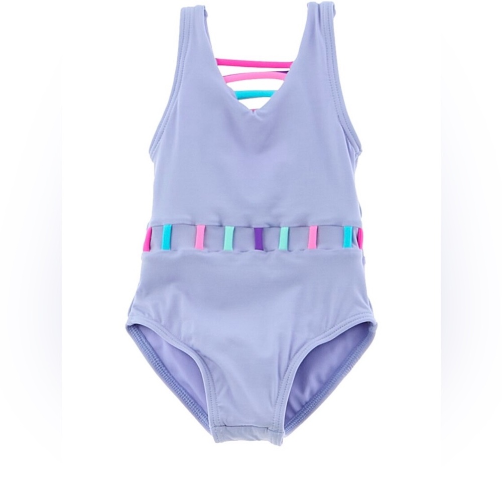 Peixoto Lavender One-Piece Swimsuit with Pink, Teal & Purple Accents